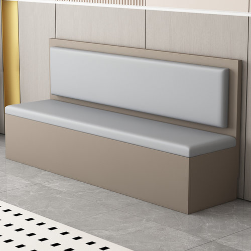 实木软包卡座沙发定制客厅家用储物柜靠墙卡坐网红餐厅奶茶店沙发