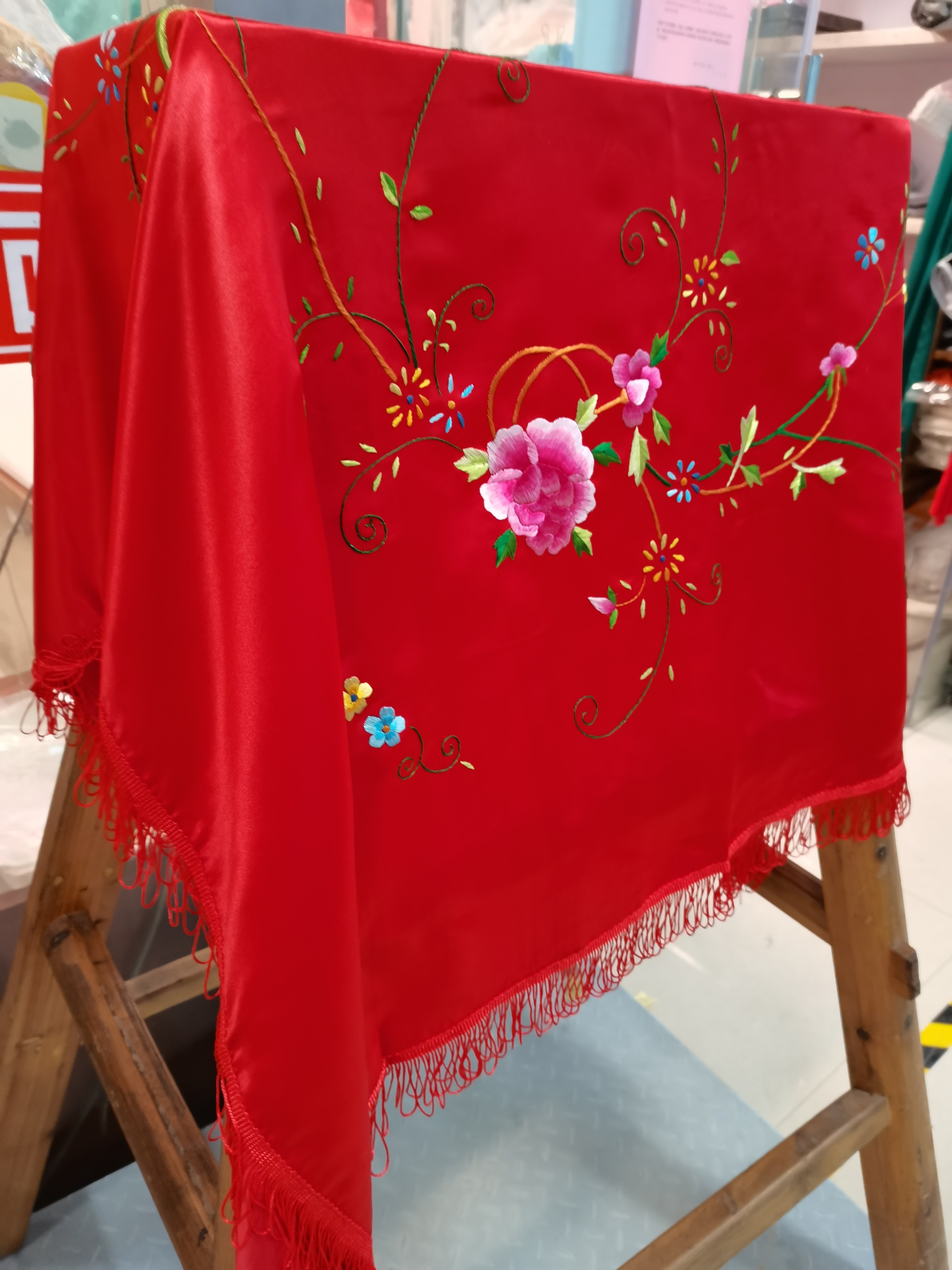 新娘红盖头真丝鸳鸯中式复古高档结婚庆喜出嫁喜帕头纱纯手工绣花