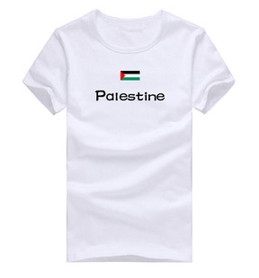 Palestine巴勒斯坦国旗T恤 短袖亲子文化衫 儿童男女白色 可定制