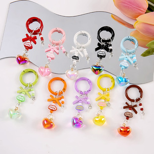 3个简约手工diy毛球字母盲盒萌粒挂件串珠钥匙扣手机链包包挂件