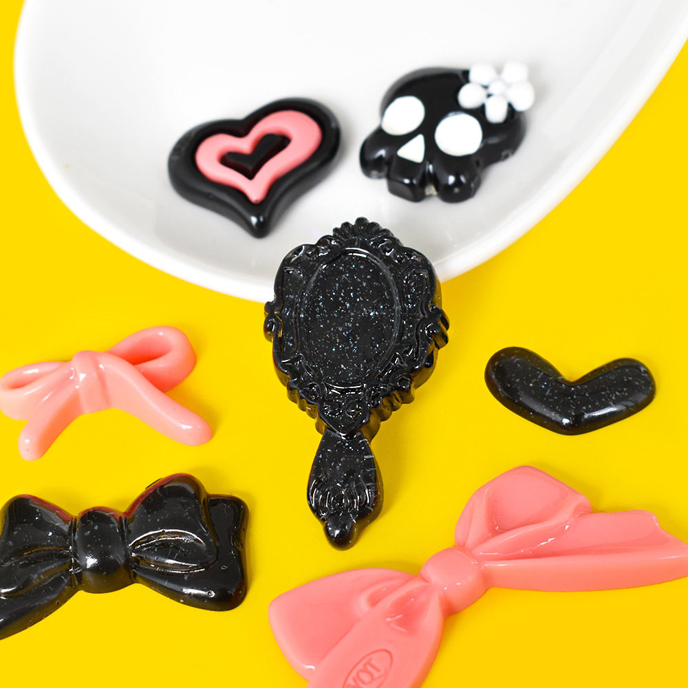 10颗黑色风格镜子梳子蝴蝶结暗黑系奶油胶搭配材料diy树脂小配件,饰品/流行首饰/时尚饰品新,其他DIY饰品配件,淘宝优惠券,粉丝福利购,淘宝优惠卷