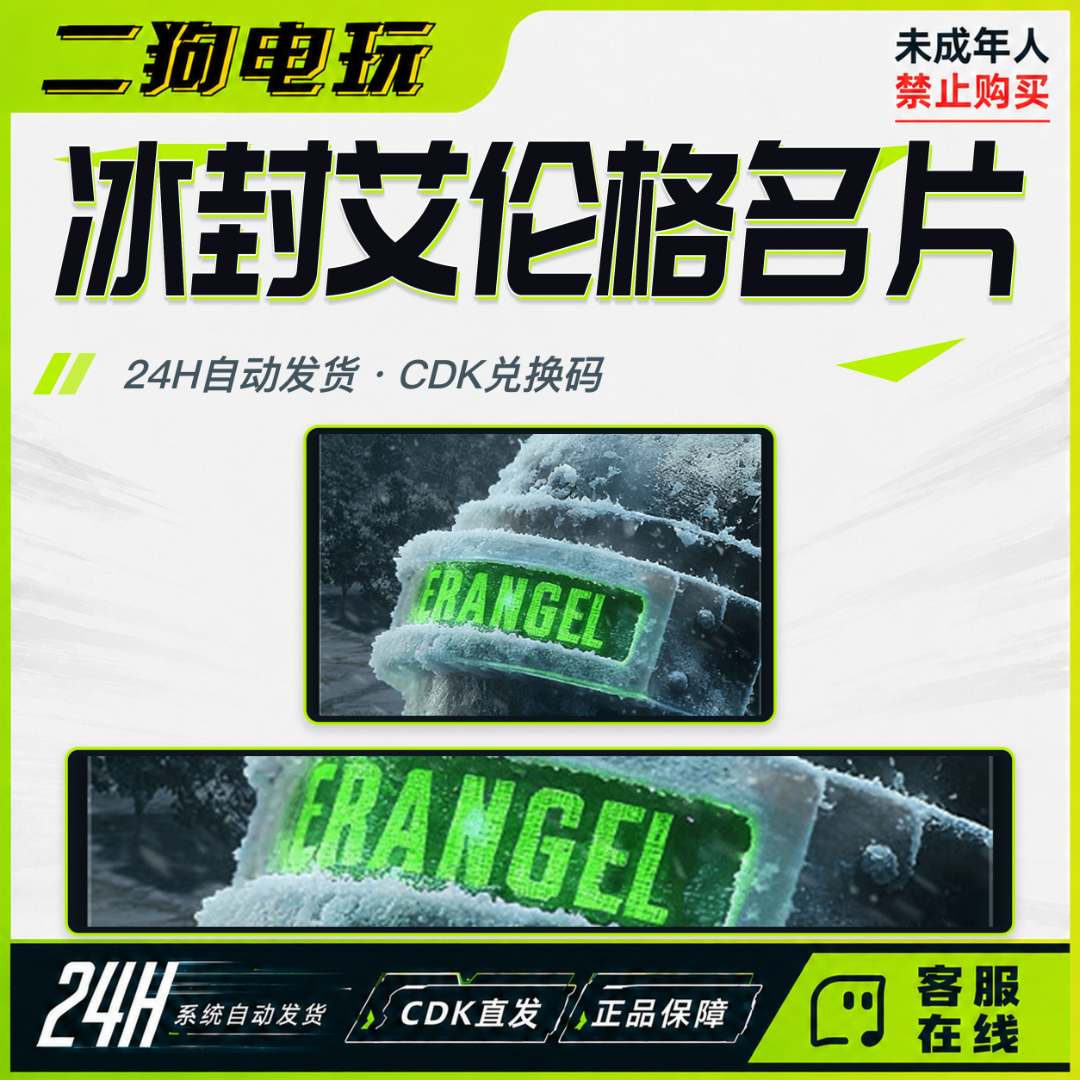PUBG绝地求生冰封艾伦格名片吃鸡名片名牌皮肤静态CDK兑换码图片