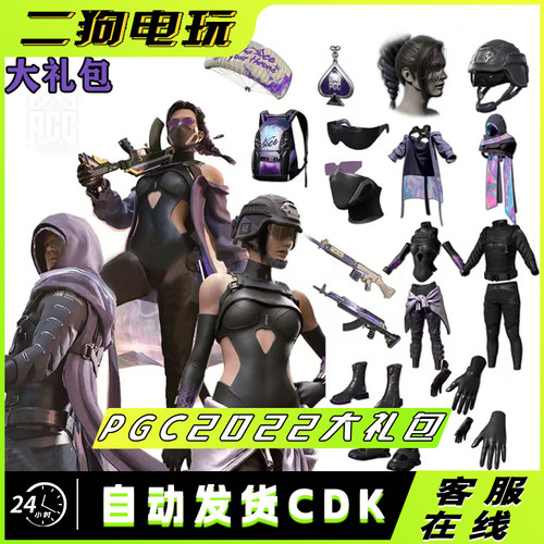 PUBG绝地求生吃鸡 PGC2022大礼包发光手臂套装礼包皮肤兑换码CDK