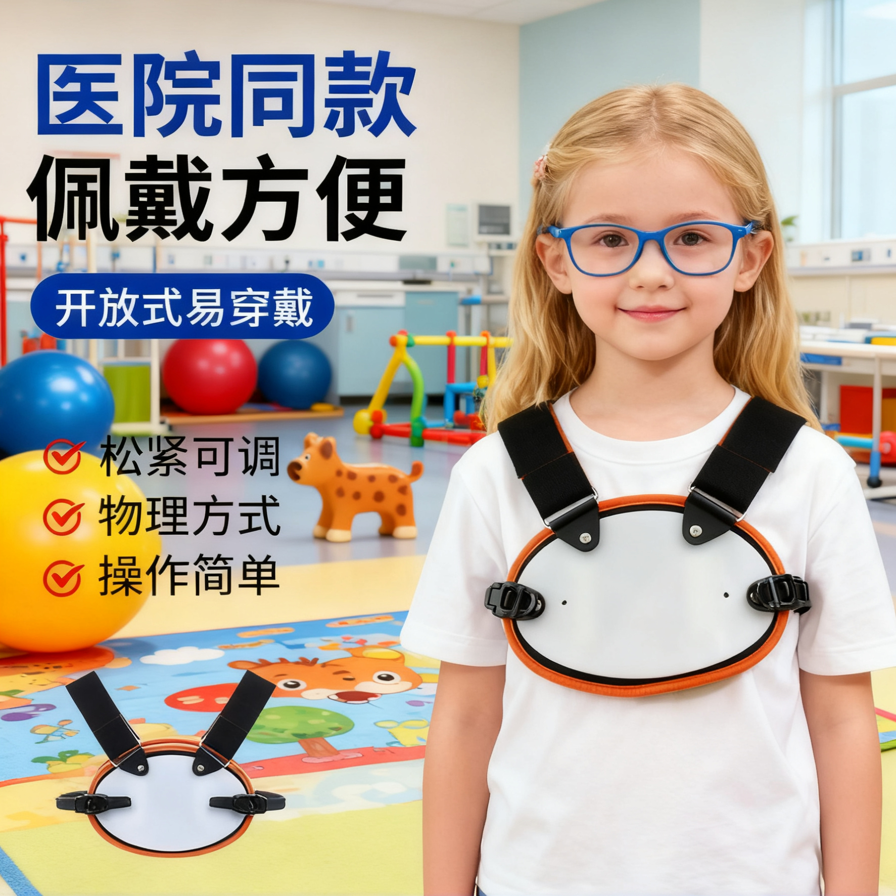 儿童鸡胸矫正器固定护具