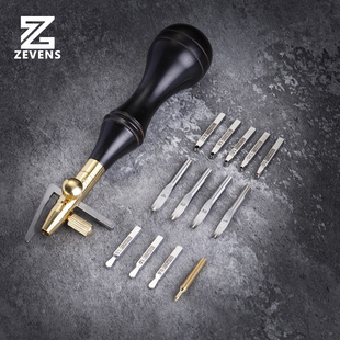 墨者手工diy 可调多功能 划线器挖槽器打斩埋线削边器多刀头工具