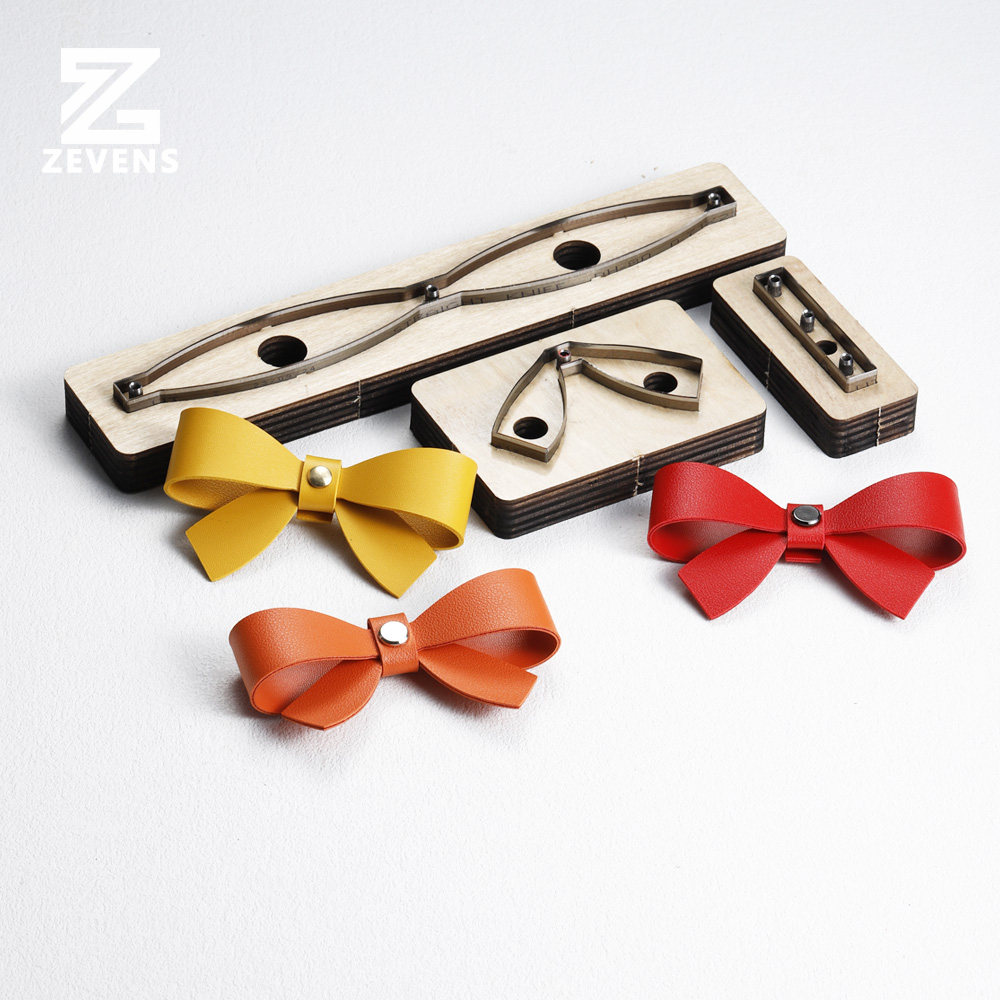 简约款蝴蝶结下料刀模手工DIY皮革模具 成品11*6cm日本刀材质