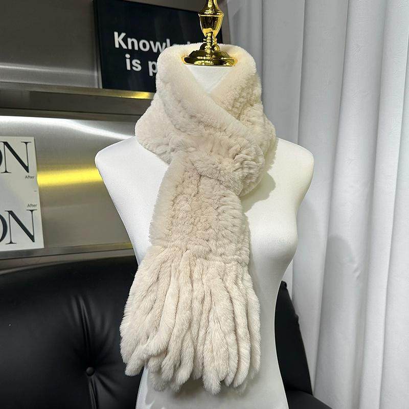 獭兔毛真毛加厚保暖围巾女生冬季