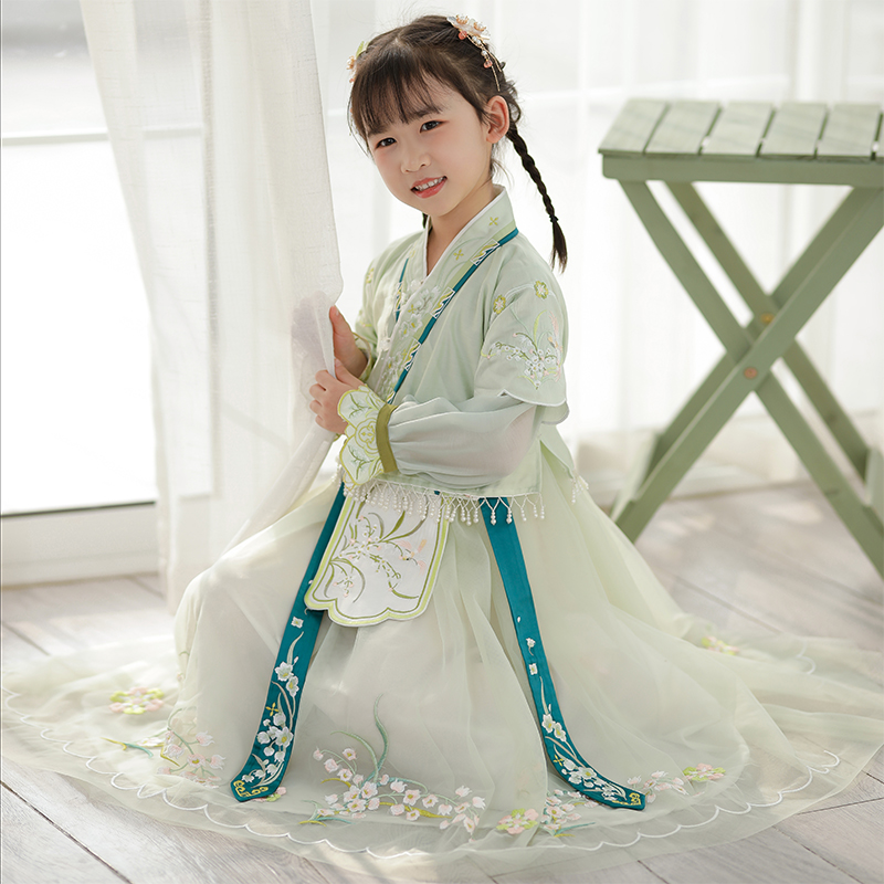 贝点衣春季女童超仙唐装新品