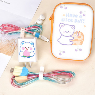 适用vivo S12 S10 S9 S7充电器保护套Y52S y53s y76s数据线缠绕绳