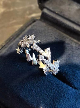 小众ins风戒指女不规则高级设计感气质百搭轻奢个性时尚情侣对戒