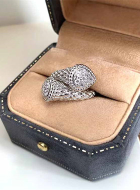 波西米亚交叉水滴形戒指女气质轻奢小众设计高级独特个性甜美礼物