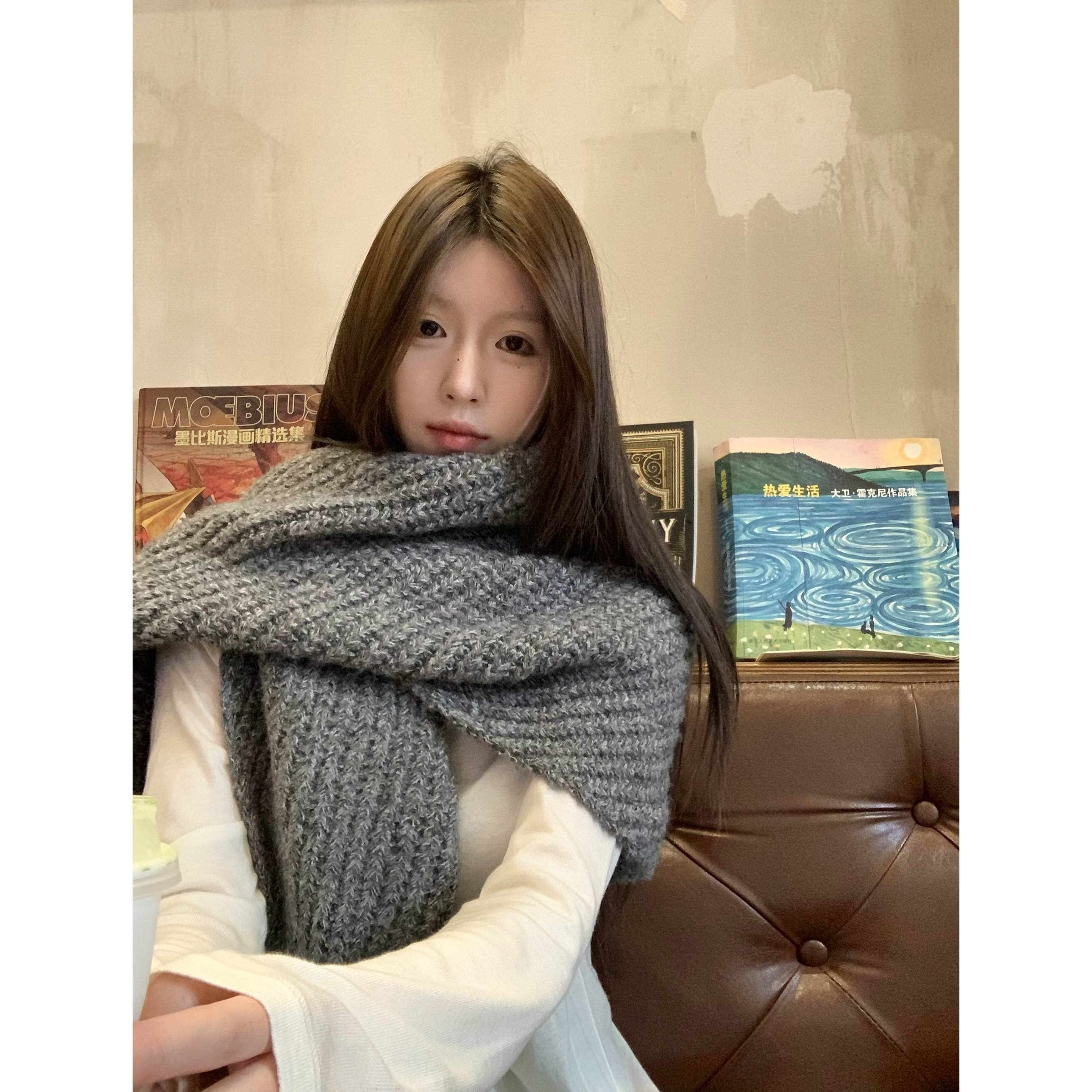 百搭时髦大三角披肩围巾