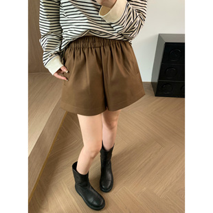 女秋外穿下衣失踪宽松直筒阔腿裤 HVIVI 短裤 休闲西装 复活返场