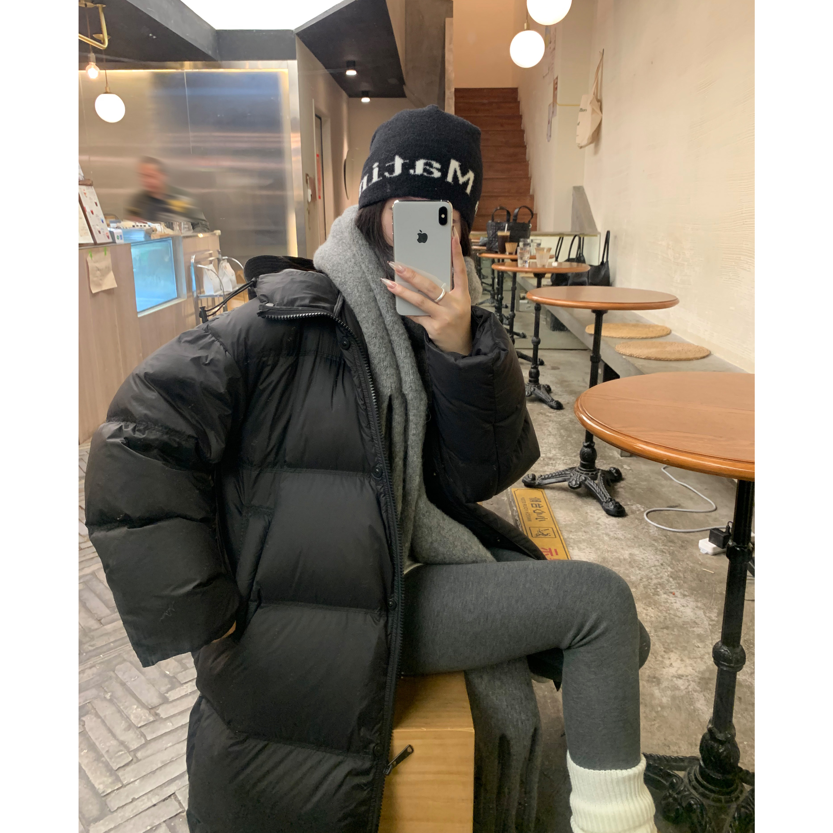 保暖大被子长款连帽羽绒服女