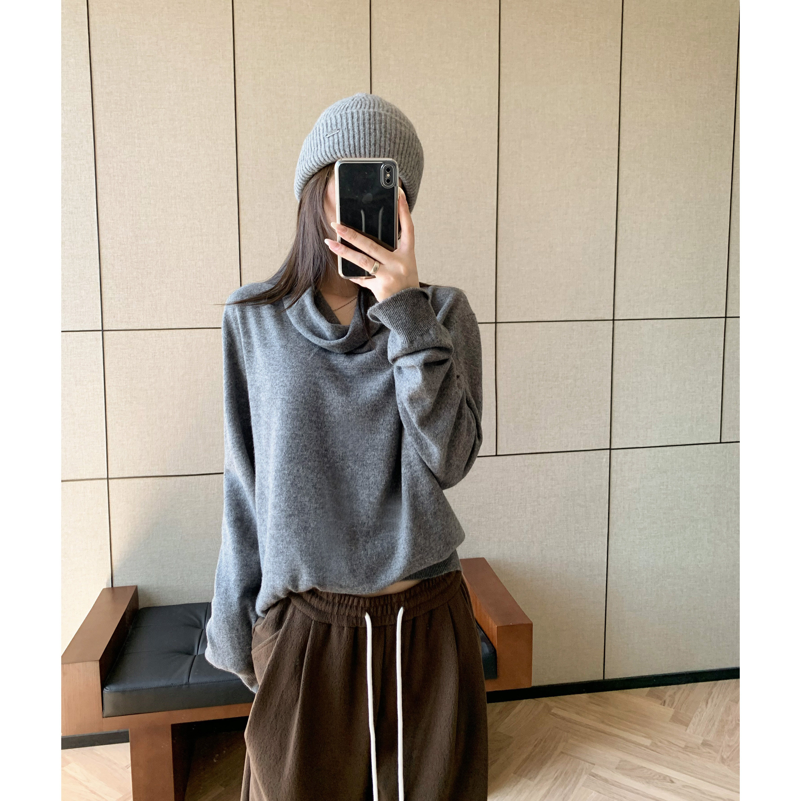 软糯堆堆领绵羊毛针织衫