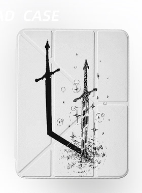 原创小众剑影iPad2025新款11代苹果Air7防弯Y折ipad壳三折第9代平板壳11寸Pro亚克力适用mini7带笔槽