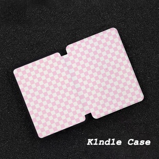 原创粉白棋盘适用kindle7代电子书保护套kpw123软壳958防摔带休眠
