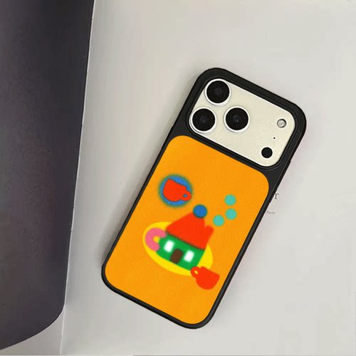 原创可爱杯边小屋iPhone17pro手机壳磁吸16promax软壳13磨砂大孔壳苹果15pro艺术全包黑边软壳适用14p晶瓷
