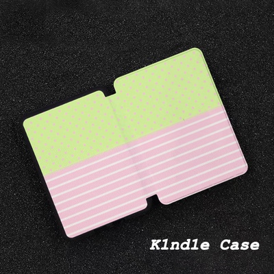 原创粉绿波条适用kindle7代电子书保护套kpw123软壳958防摔带休眠
