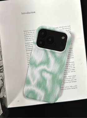 原创小众绿色渐变iPhone17pro手机壳磁吸16p软壳亮面14半包壳苹果15promax全包磨砂硬壳适用三星s24S25