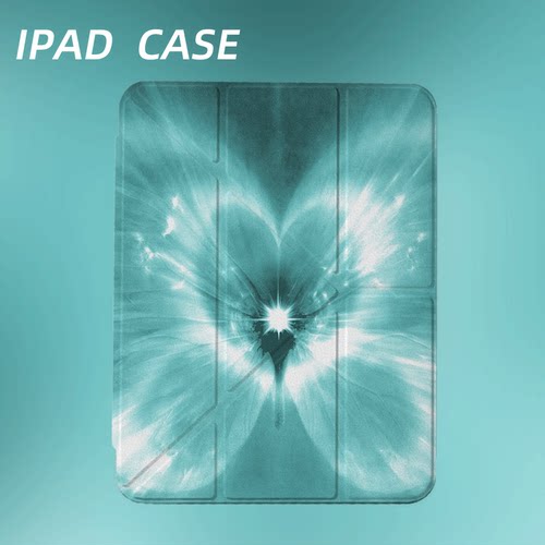 原创氛围感光蝶iPad2025新款11代苹果Air7防弯Y折ipad壳三折第9代平板壳11寸Pro亚克力适用mini7带笔槽