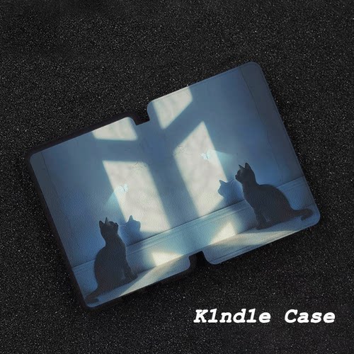 原创光下猫蝶适用kindle7代电子书保护套kpw123软壳958防摔带休眠