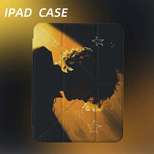 原创高级感逆光星影iPad2025新款11代苹果Air7防弯Y折ipad壳三折第9代平板壳11寸Pro亚克力适用mini7带笔槽
