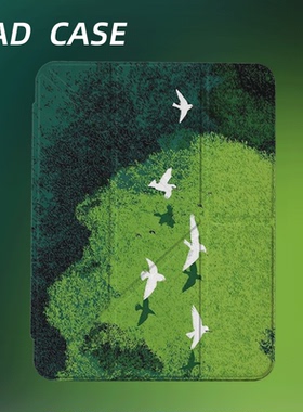 原创小众悬崖飞鸟iPad2025新款11代苹果Air7防弯Y折ipad壳三折第9代平板壳11寸Pro亚克力适用mini7带笔槽