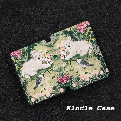 原创花丛伙伴适用kindle7代电子书保护套kpw123软壳958防摔带休眠