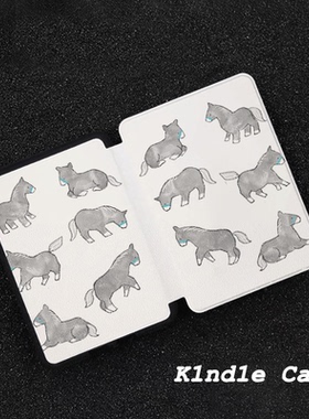 原创灰色小马适用kindle7代电子书保护套kpw123软壳958防摔带休眠