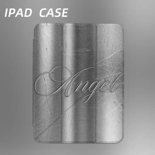 原创高级感金属天使iPad2025新款11代苹果Air7防弯Y折ipad壳三折第9代平板壳11寸Pro亚克力适用mini7带笔槽