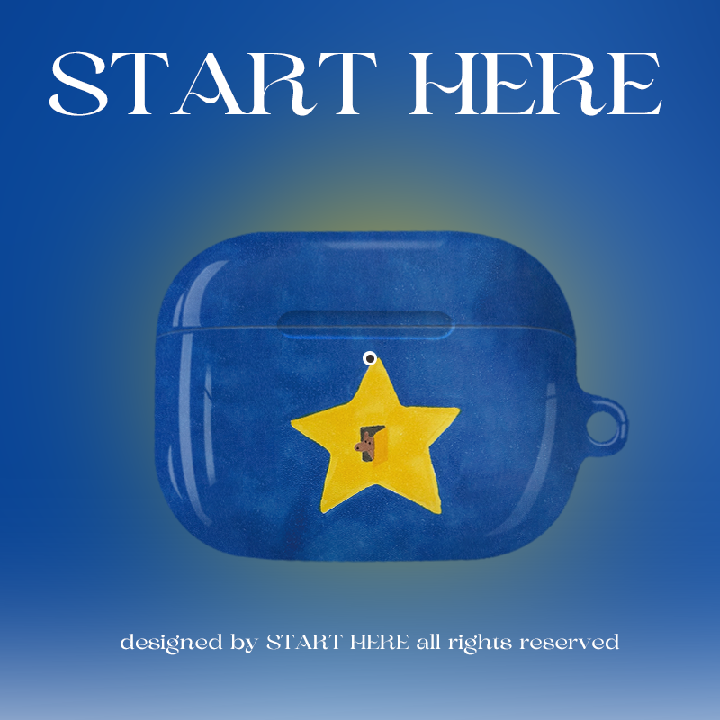 原创小众艺术星星修狗适用于airpods4代苹果耳机保护套airpods pro2/airpods3/2耳机保护壳亮面