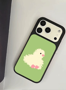 原创可爱小鸟iPhone17pro手机壳磁吸16promax软壳13磨砂大孔壳苹果15pro艺术全包黑边软壳适用14p晶瓷
