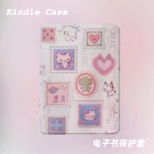 小众软萌卡通适用kindle7代电子书保护套kpw123软壳958防摔带休眠