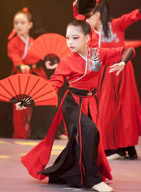 儿童雪龙吟武侠风汉服演出套装