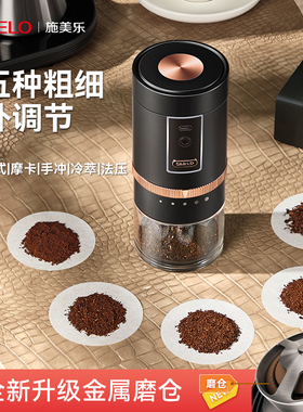 simelo施美乐咖啡豆研磨机自动咖啡机研磨器磨豆便携电动磨豆机