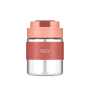 simelo玻璃水杯女生家用吸管杯奶茶杯子随行杯便携式咖啡杯