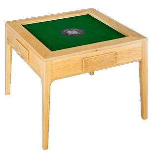 南天门家具北美白橡木麻将桌电动机芯定制盖板通用吃饭桌实木两用