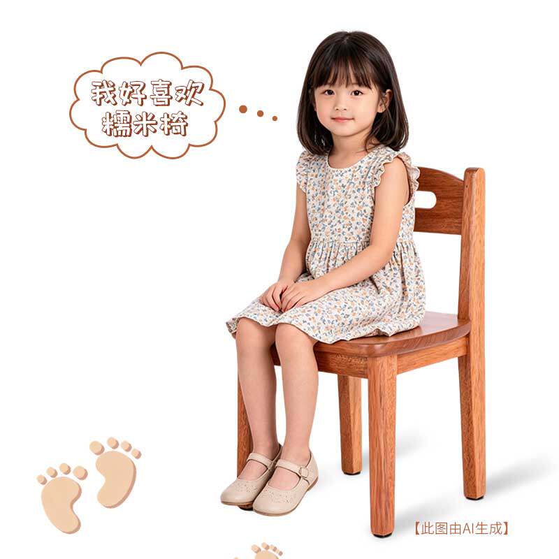 (直播专属)南天门唐木/红樱桃/硬枫糯米椅实木小椅子儿童带靠背