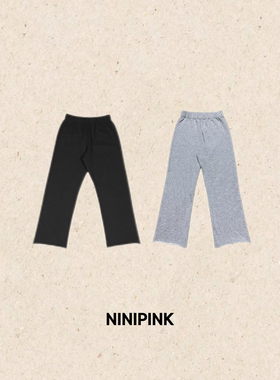 Ninipink庄不腻自制【小破裤】极简松紧腰休闲九分裤女显瘦遛弯裤