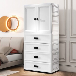 儿童衣柜家用卧室衣服收纳柜子特大70宽婴儿衣柜宝宝小衣橱挂衣式