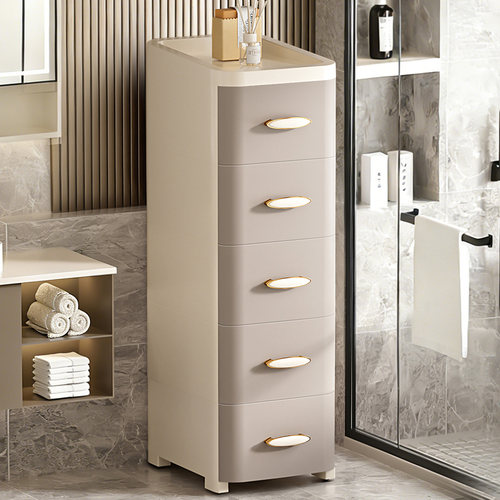 夹缝收纳置物架多层落地厨房家用收纳柜超窄卫生间边柜厕所整理柜