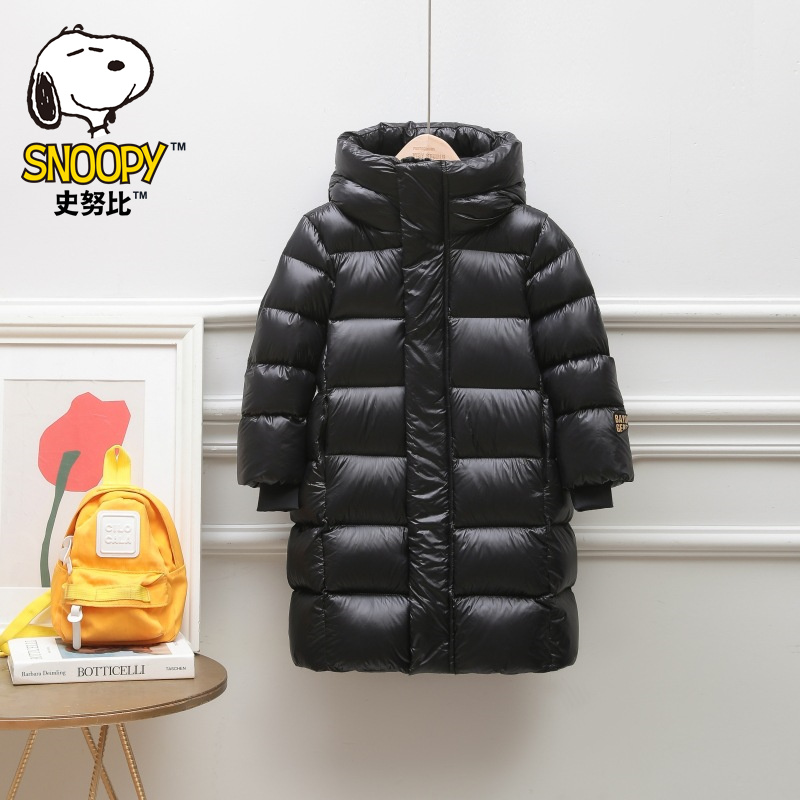 史努比童装羽绒服加长款加厚保暖