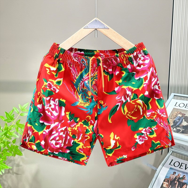 东北大花男士短裤夏季薄款速干沙滩裤青年休闲外穿百搭三分裤潮流