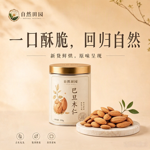 巴旦木坚果正宗巴旦木仁原味无添加净含量巴旦木杏仁干果零食烘焙