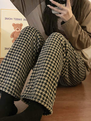 珊瑚绒秋冬季长裤暖暖裤