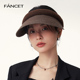 FANCET帽子女冬季 发箍遮阳帽显脸小美拉德色空顶帽防紫外线防晒帽