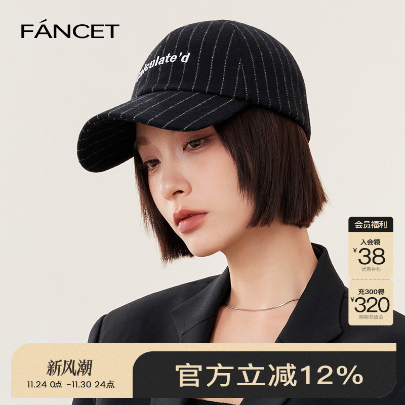 FANCET凡饰秋冬新款棒球帽女