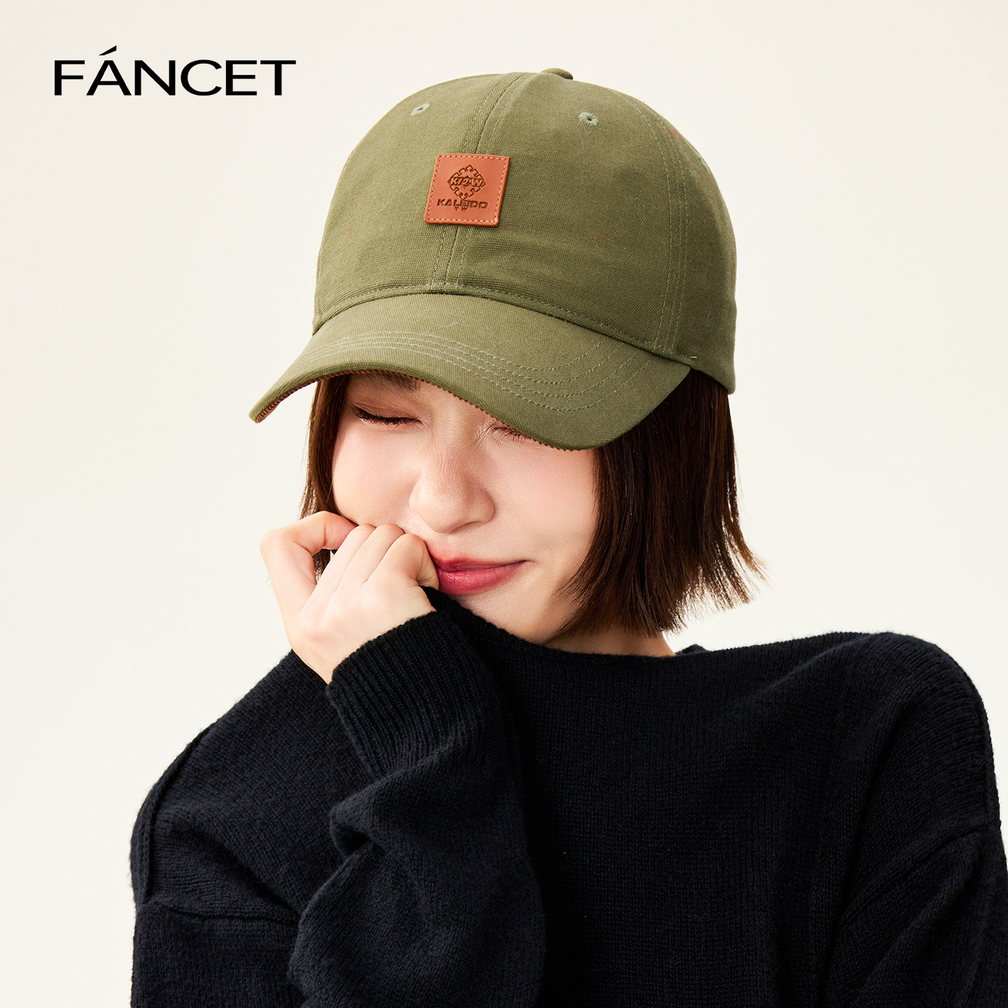 FANCET棒球帽女大头围复古显脸小