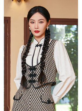 固执新款中式提花马夹无袖短外套女装00833MJ08384